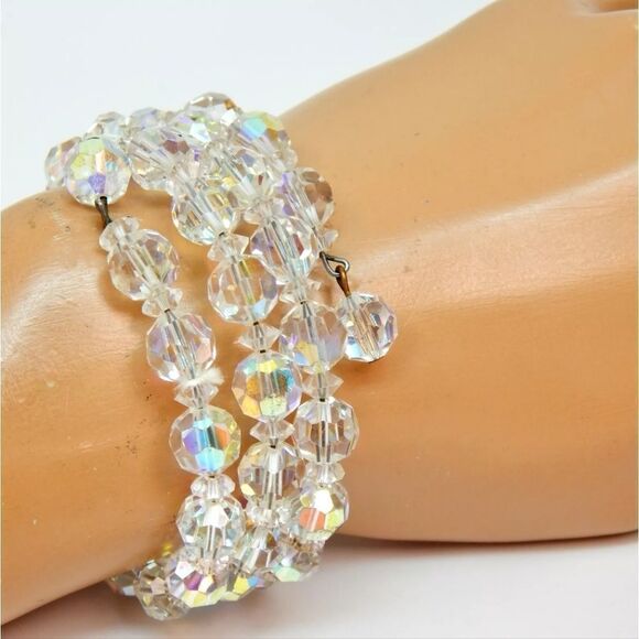 VTG Aurora Borealis Necklaces Bracelet & Earrings 193g - Picture 3 of 11